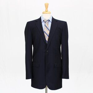 Bespoke 42L Navy HB 2-Button Sport Coat Blazer Jacket V627
